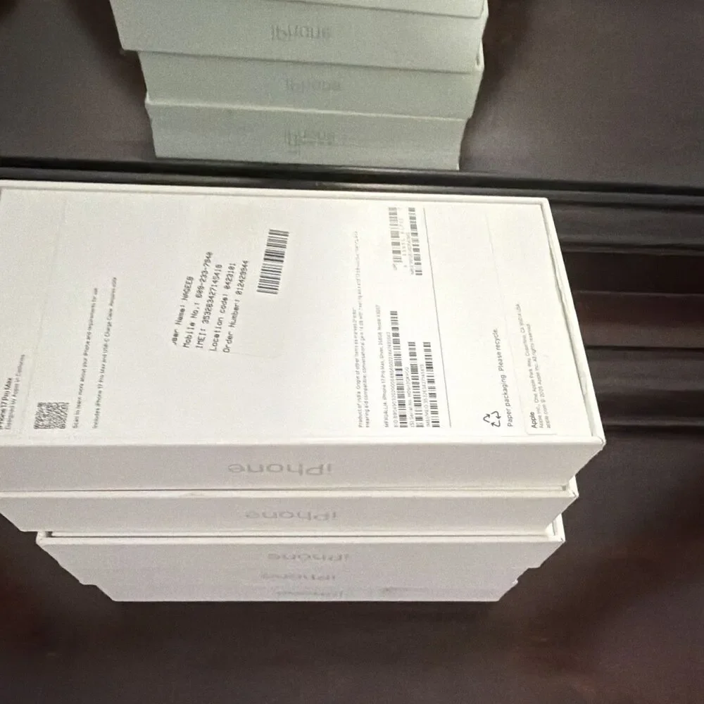 Apple Empty iPhone Packaging Box White Cardboard Retail Packaging